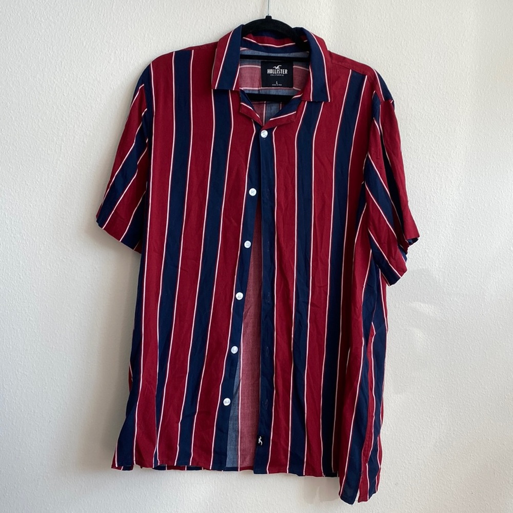 Mens large Hollister short sleeve button down